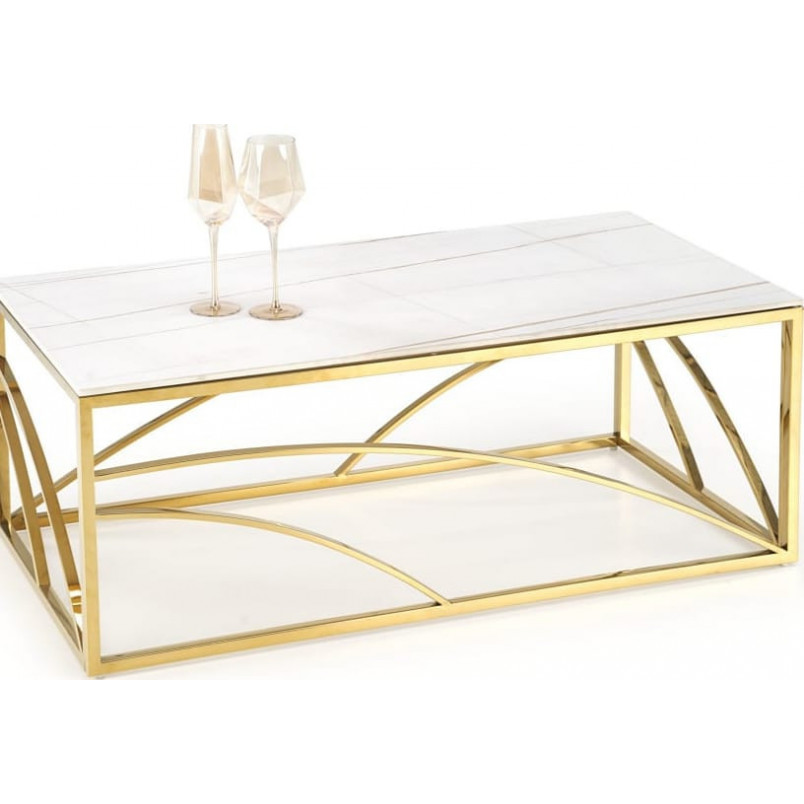 Stolik glamour Universe III biały marmur - Halmar | 120x60cm