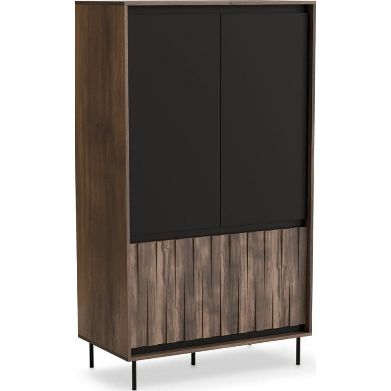 Szafa Swing Halmar: Nowoczesny design, orzech/czarny - Kup teraz!