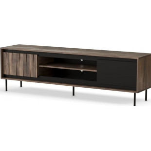 Szafka RTV Swing 180x40cm Halmar | Orzech/Czarny - Kup Teraz!