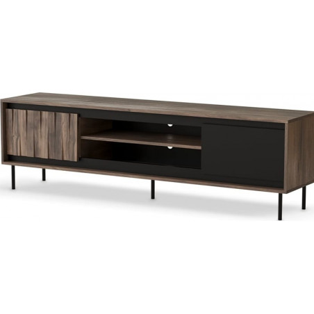 Szafka RTV Swing 180x40cm Halmar | Orzech/Czarny - Kup Teraz!
