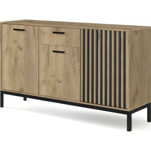 Komoda Lamino KM1 Halmar | Dąb Craft/Czarny | 154x40x84cm