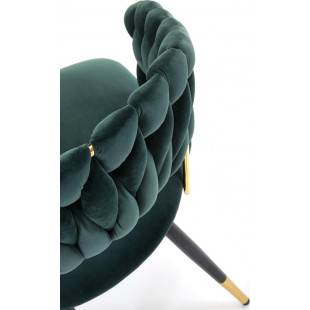 Krzesło welurowe muszelka K551 zielone Halmar | Elegancki design