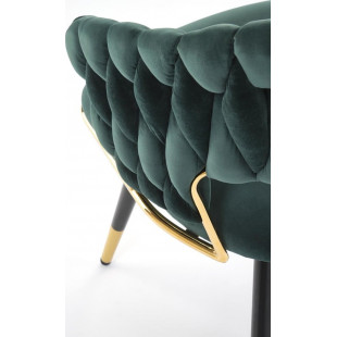 Krzesło welurowe muszelka K551 zielone Halmar | Elegancki design
