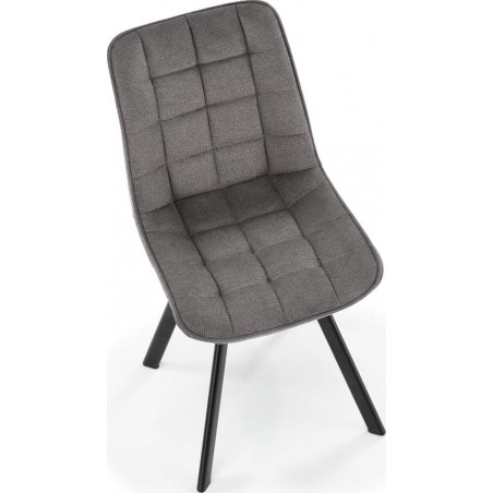 Krzesło pikowane K549 Halmar | Komfortowy design w szarym kolorze