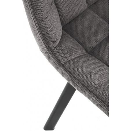 Krzesło pikowane K549 Halmar | Komfortowy design w szarym kolorze
