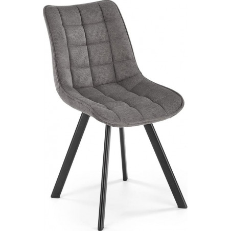Krzesło pikowane K549 Halmar | Komfortowy design w szarym kolorze