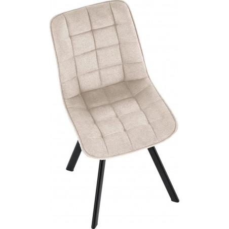 Krzesło pikowane K549 Halmar - Beżowe, Nowoczesny Design