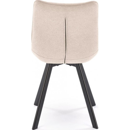 Krzesło pikowane K549 Halmar - Beżowe, Nowoczesny Design