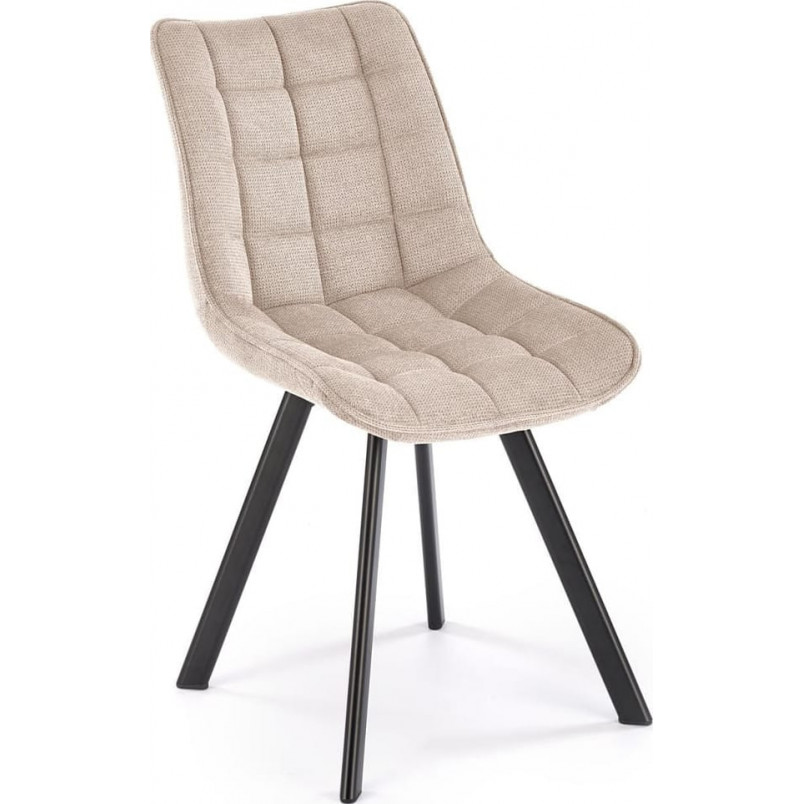 Krzesło pikowane K549 Halmar - Beżowe, Nowoczesny Design