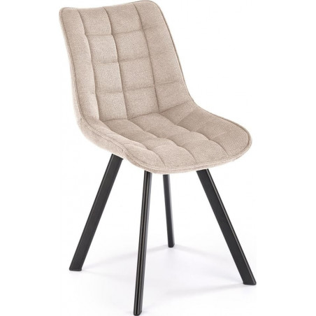 Krzesło pikowane K549 Halmar - Beżowe, Nowoczesny Design