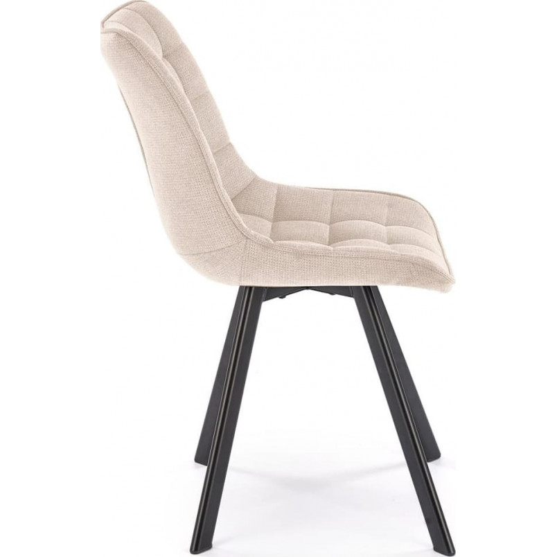 Krzesło pikowane K549 Halmar - Beżowe, Nowoczesny Design