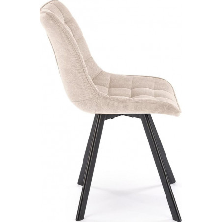 Krzesło pikowane K549 Halmar - Beżowe, Nowoczesny Design