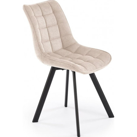 Krzesło pikowane K549 Halmar - Beżowe, Nowoczesny Design