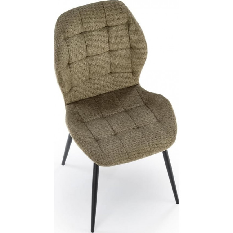 Krzesło pikowane oliwkowe Halmar K548 | Elegancki design