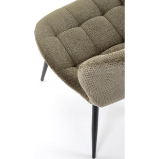 Krzesło pikowane oliwkowe Halmar K548 | Elegancki design