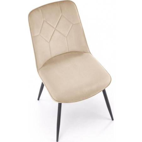 Krzesło welurowe beżowe Halmar K539 - Komfort i styl