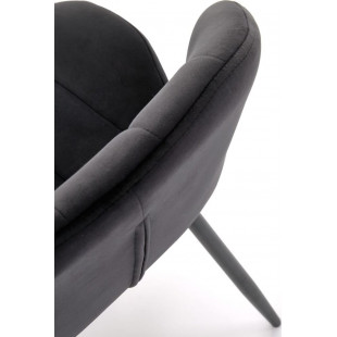 Krzesło welurowe K538 czarne Halmar | Elegancki design