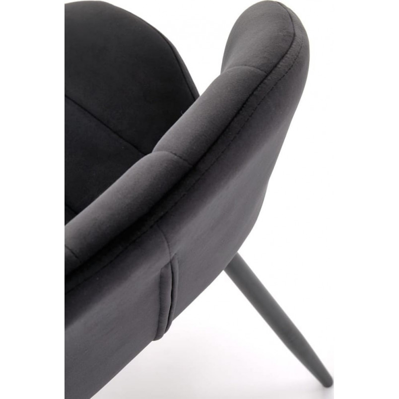 Krzesło welurowe K538 czarne Halmar | Elegancki design