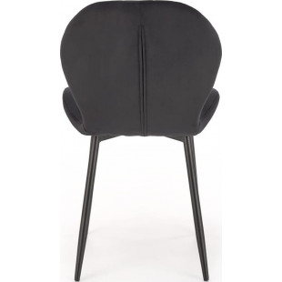 Krzesło welurowe K538 czarne Halmar | Elegancki design