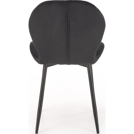 Krzesło welurowe K538 czarne Halmar | Elegancki design