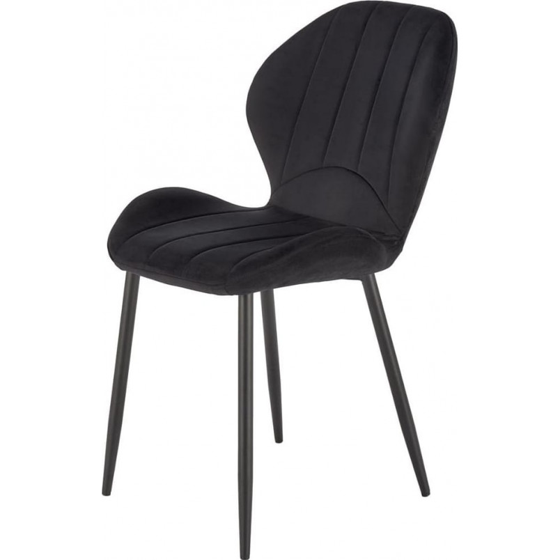 Krzesło welurowe K538 czarne Halmar | Elegancki design