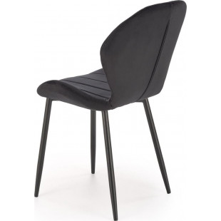 Krzesło welurowe K538 czarne Halmar | Elegancki design