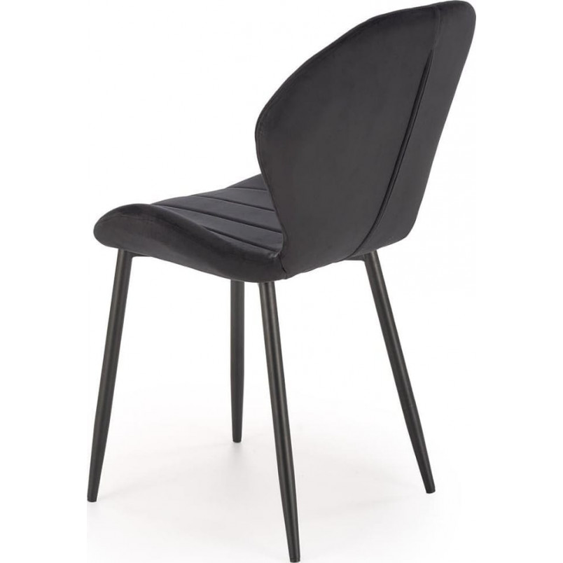 Krzesło welurowe K538 czarne Halmar | Elegancki design