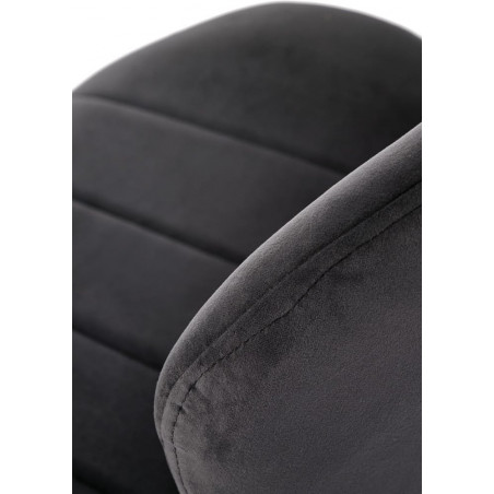 Krzesło welurowe K538 czarne Halmar | Elegancki design