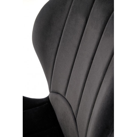 Krzesło welurowe K538 czarne Halmar | Elegancki design