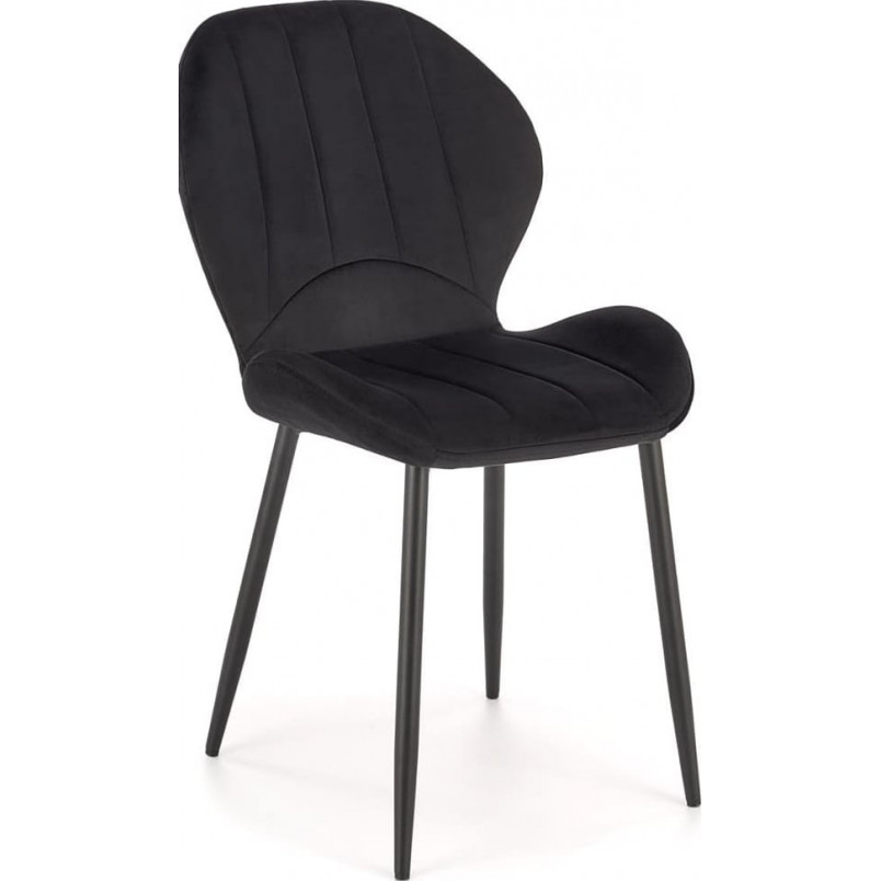 Krzesło welurowe K538 czarne Halmar | Elegancki design