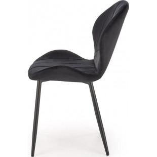 Krzesło welurowe K538 czarne Halmar | Elegancki design