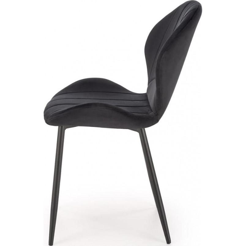Krzesło welurowe K538 czarne Halmar | Elegancki design