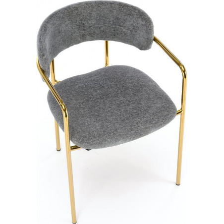 Krzesło tapicerowane K537 Halmar - Elegancki design, złote nogi