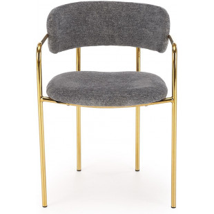 Krzesło tapicerowane K537 Halmar - Elegancki design, złote nogi