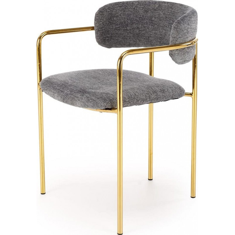 Krzesło tapicerowane K537 Halmar - Elegancki design, złote nogi