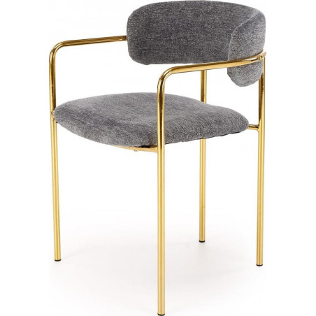 Krzesło tapicerowane K537 Halmar - Elegancki design, złote nogi