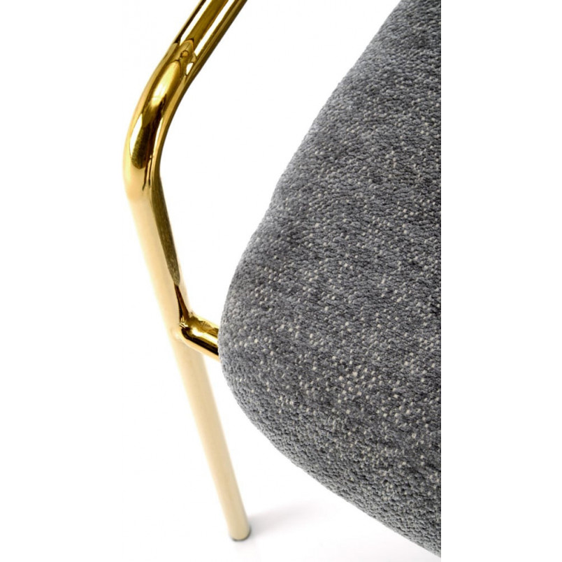 Krzesło tapicerowane K537 Halmar - Elegancki design, złote nogi