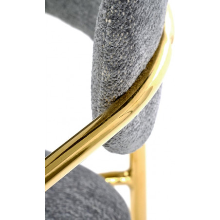 Krzesło tapicerowane K537 Halmar - Elegancki design, złote nogi
