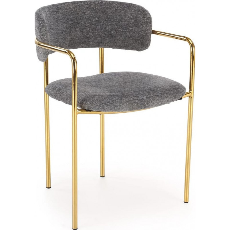 Krzesło tapicerowane K537 Halmar - Elegancki design, złote nogi