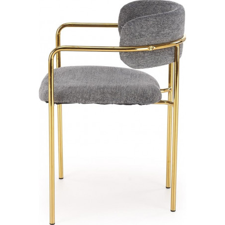 Krzesło tapicerowane K537 Halmar - Elegancki design, złote nogi