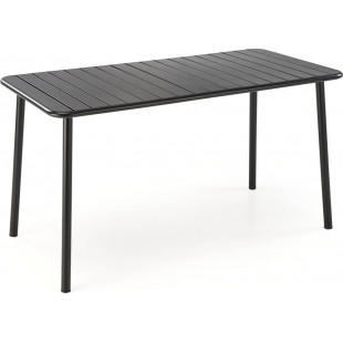 Stół metalowy prostokątny Bosco 140x70cm czarny - Halmar