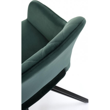 Krzesło welurowe obrotowe Halmar K535 - Zielone | Komfort i styl
