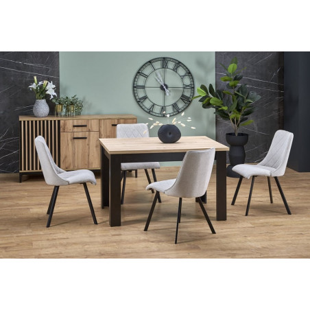Stół rozkładany Bagio 120-160cm Halmar | Dąb Artisan / Czarny
