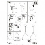 Lampa wisząca Moku | Szara, Skandynawska | Design For The People