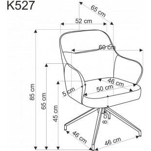 Krzesło obrotowe Halmar K527 - Brąz/Beż | Komfort i styl
