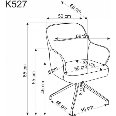 Krzesło obrotowe Halmar K527 - Brąz/Beż | Komfort i styl