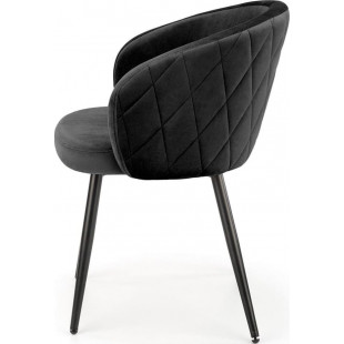 Krzesło welurowe K430 czarne Halmar | Komfortowy design