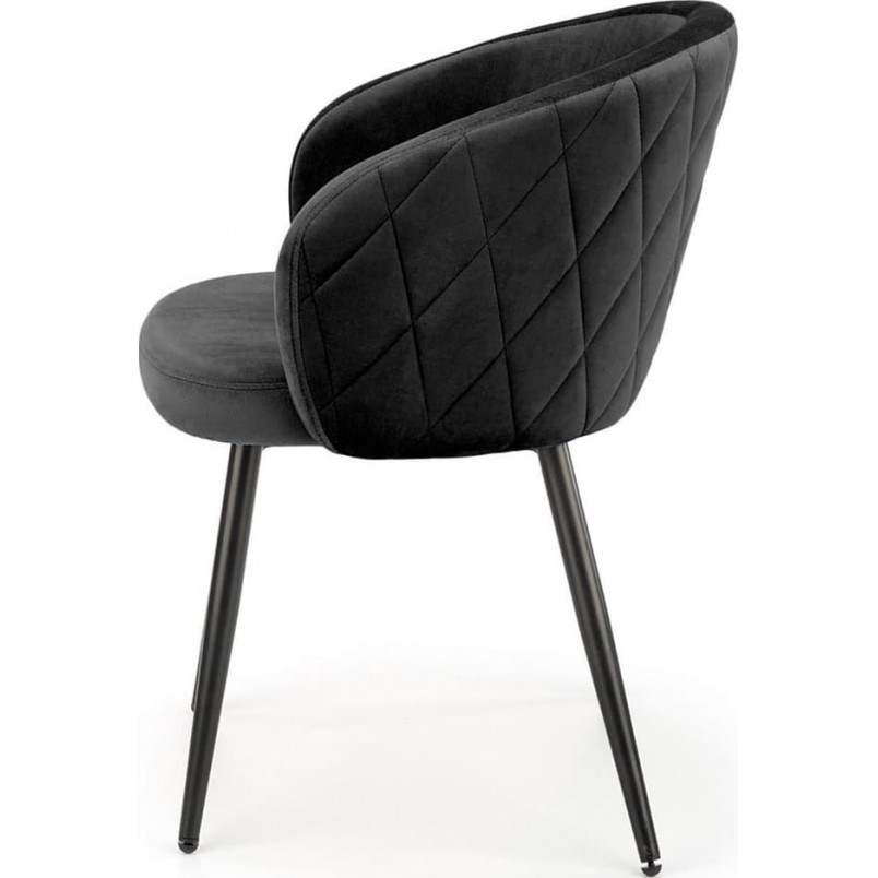 Krzesło welurowe K430 czarne Halmar | Komfortowy design