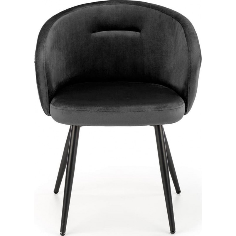 Krzesło welurowe K430 czarne Halmar | Komfortowy design