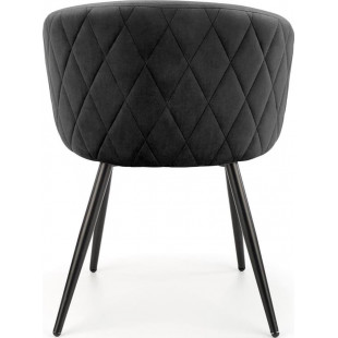 Krzesło welurowe K430 czarne Halmar | Komfortowy design